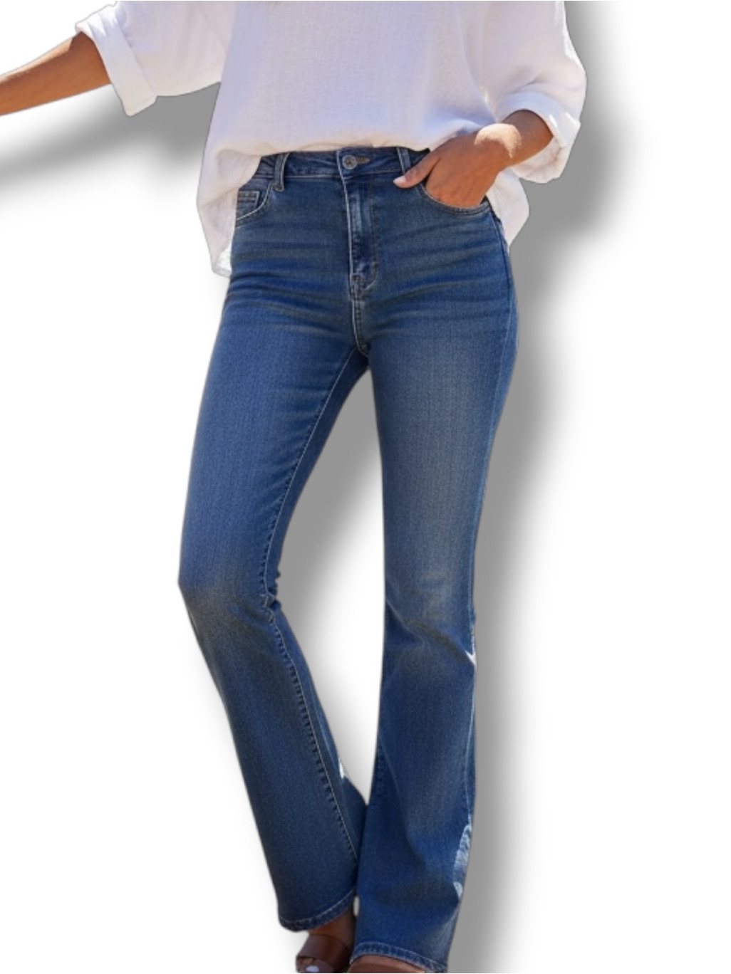 Anthropologie Pistola Nwot Krista High Rise Indigo Wash Bootcut Jeans Size 30